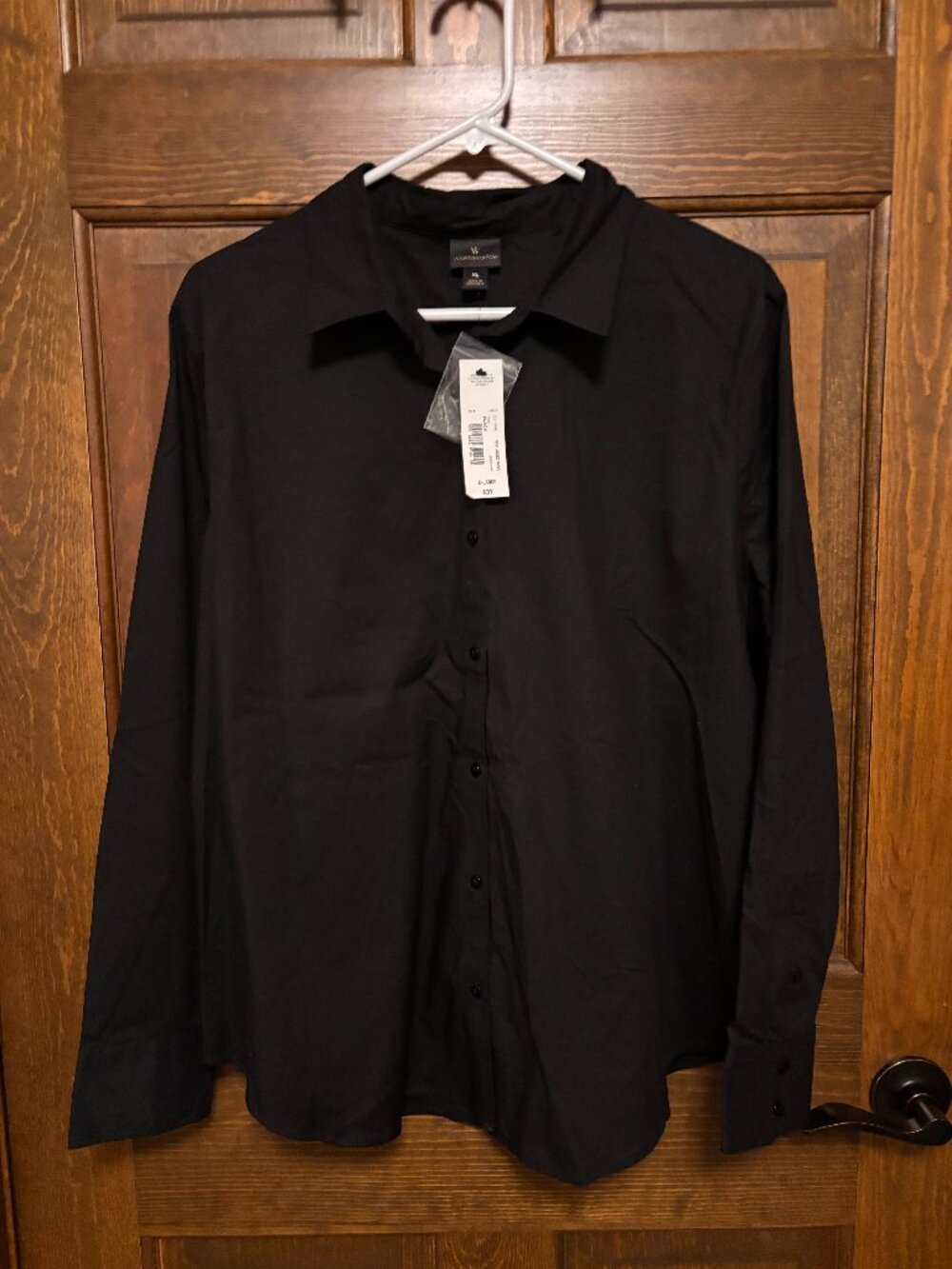NWT Worthington Black Button Down Shirt Women’s XL